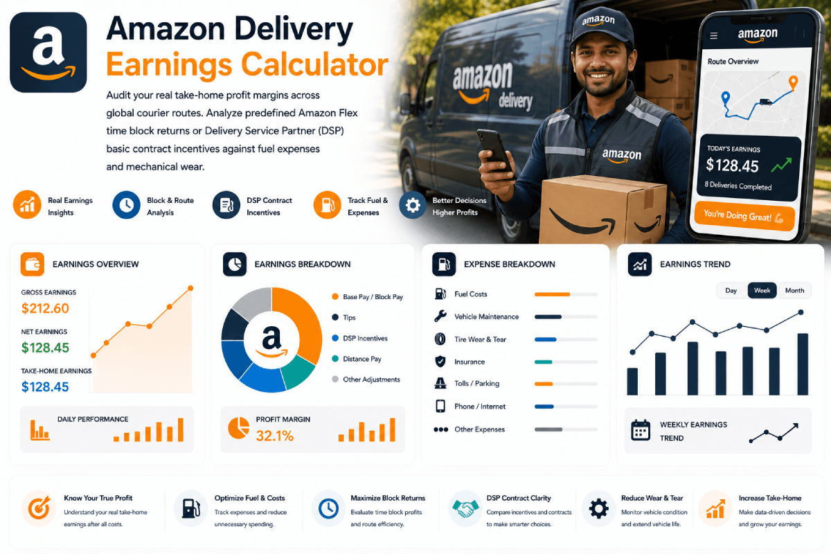 Amazon Delivery Earnings Calculator