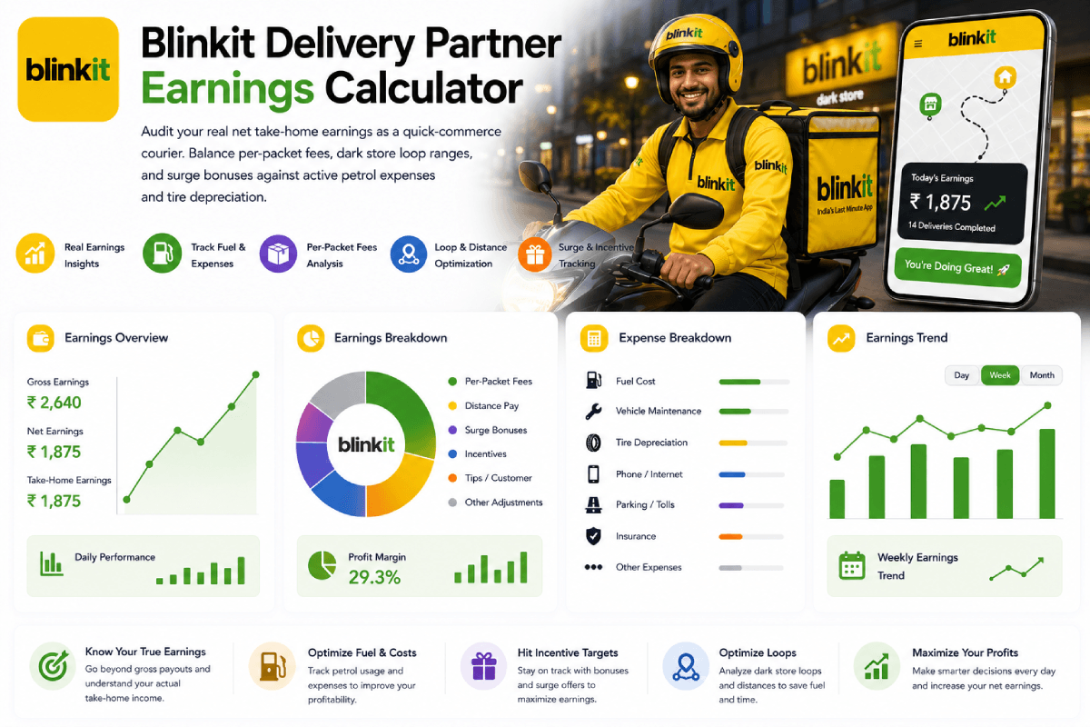 Blinkit Delivery Earnings Calculator