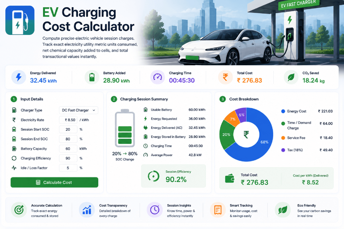 EV Charging Cost Calculator