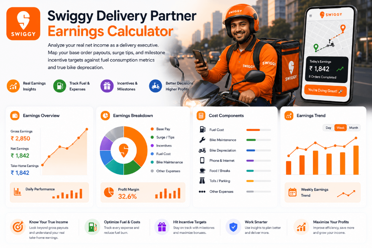 Swiggy Delivery Earnings Calculator