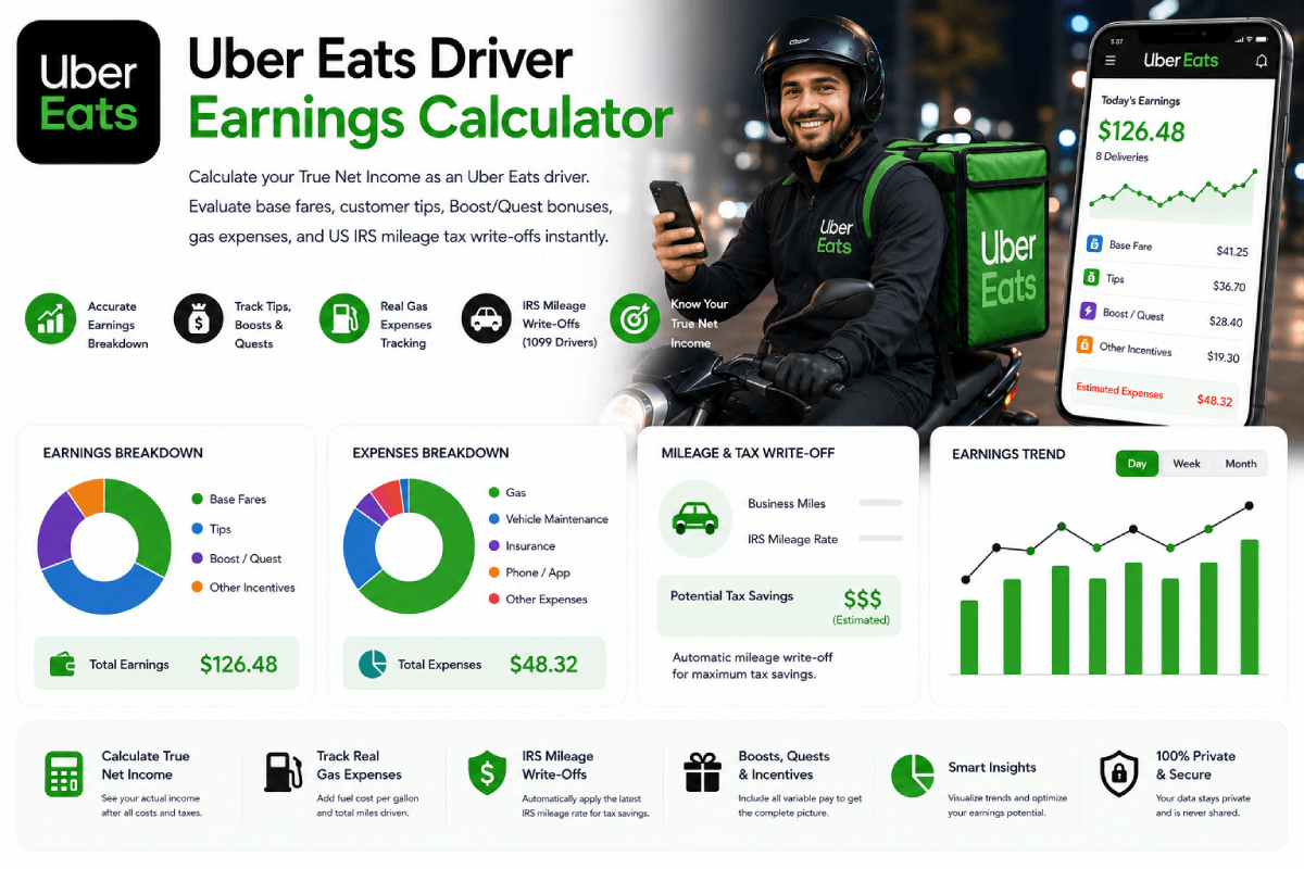 UberEats Driver Earnings Calculator