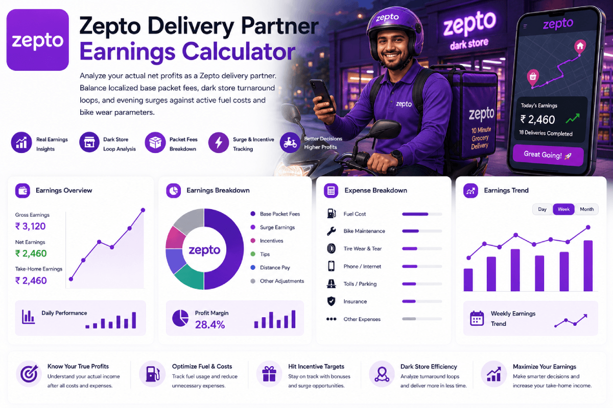 Zepto Delivery Earnings Calculator