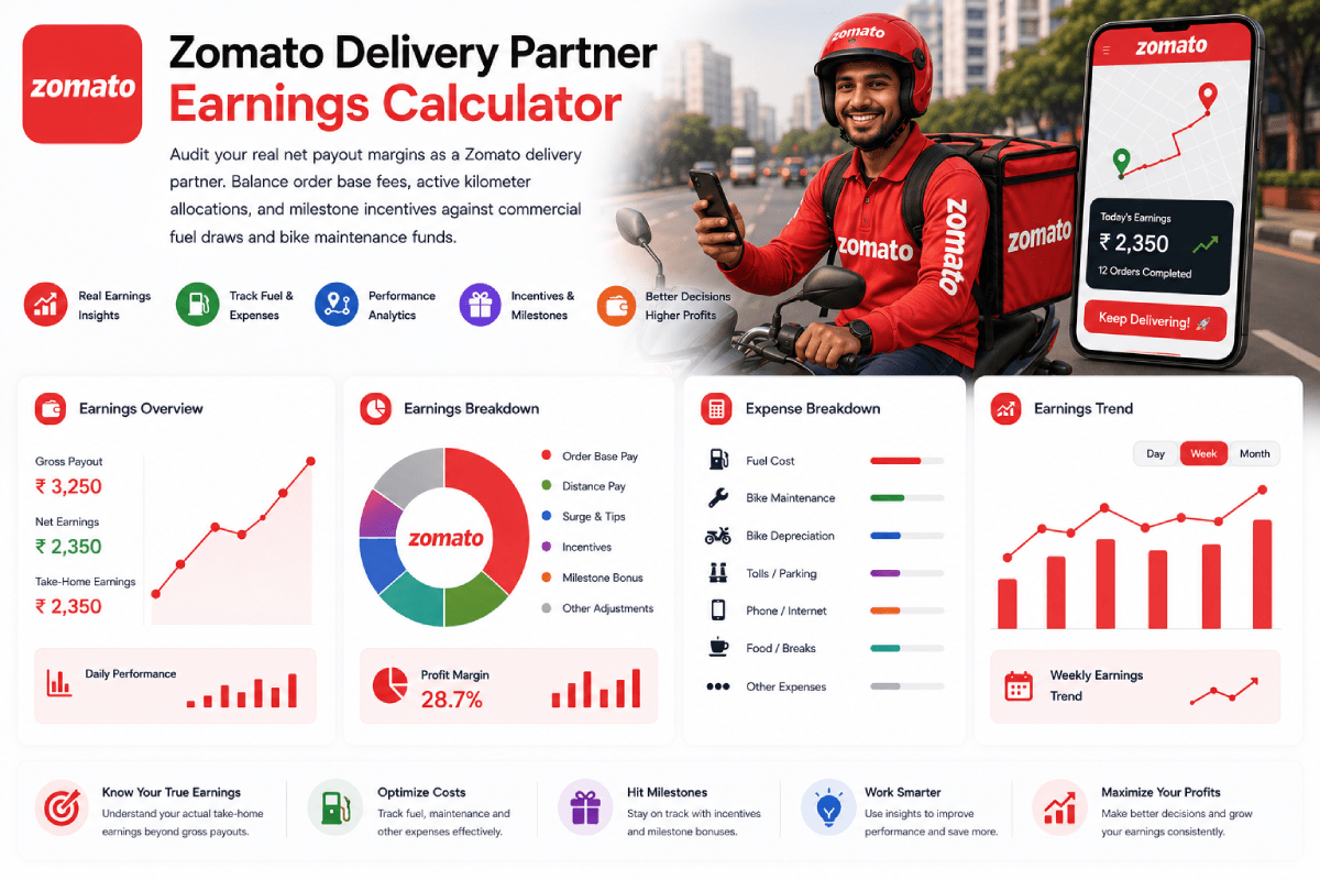 Zomato Delivery Earnings Calculator